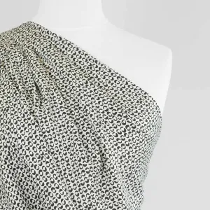 Linz - Light Cream Ds Viscose Woven Twill Fabric Sample