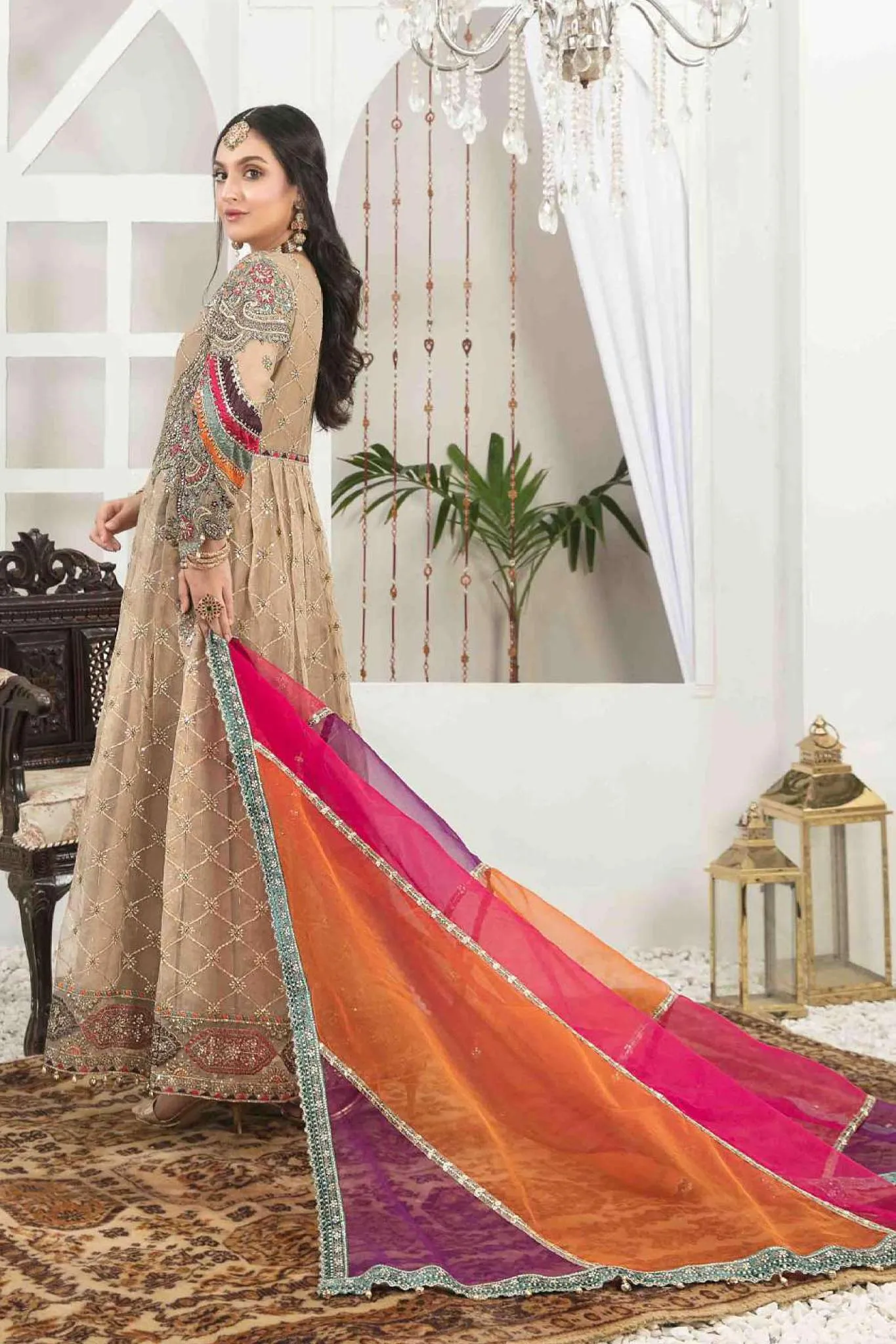Lydia by Tawakkal Semi Stitched 3 Piece Fancy Chiffon Collection'2022-LC-6813