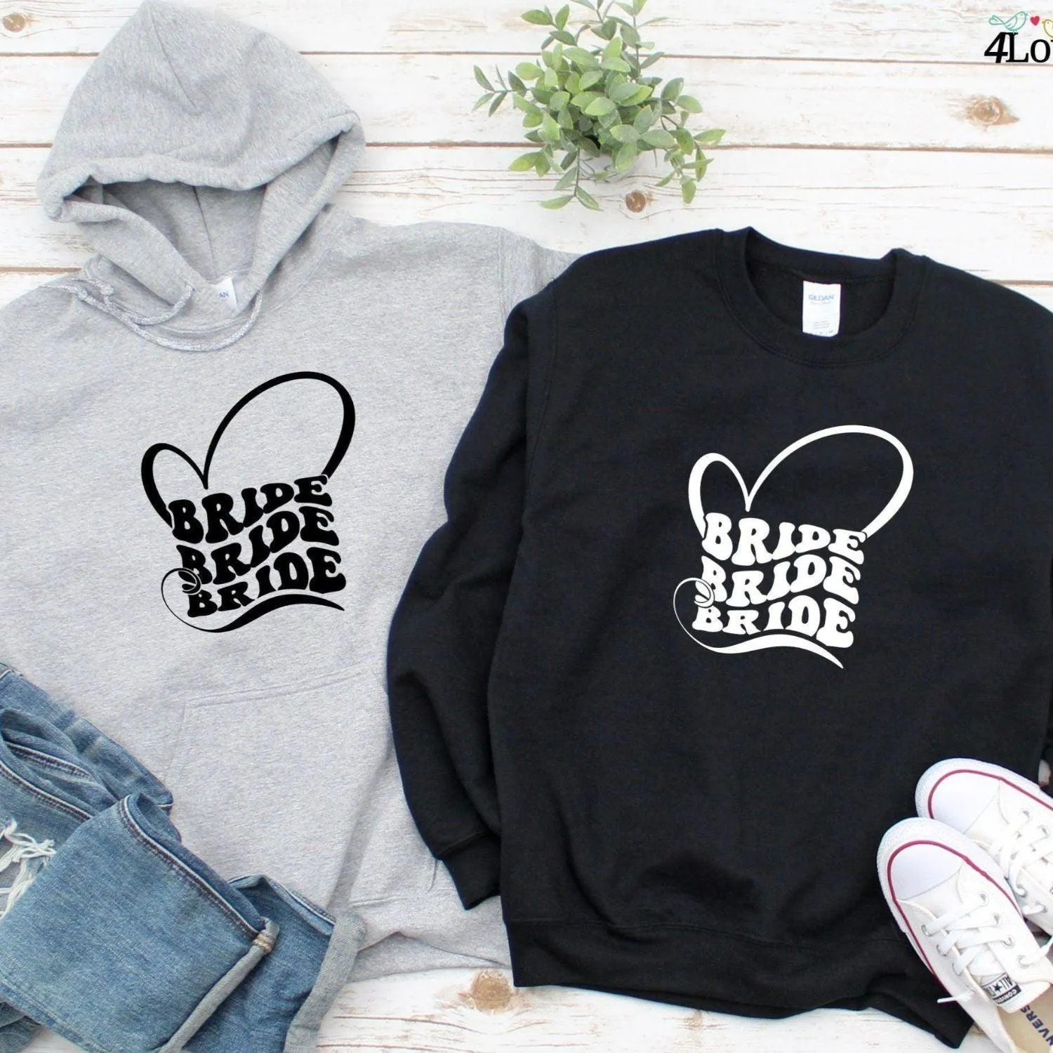 Matching Set: Bride & Bridesmaid Outfits, Wedding Gifts for Her, Tops & Tees