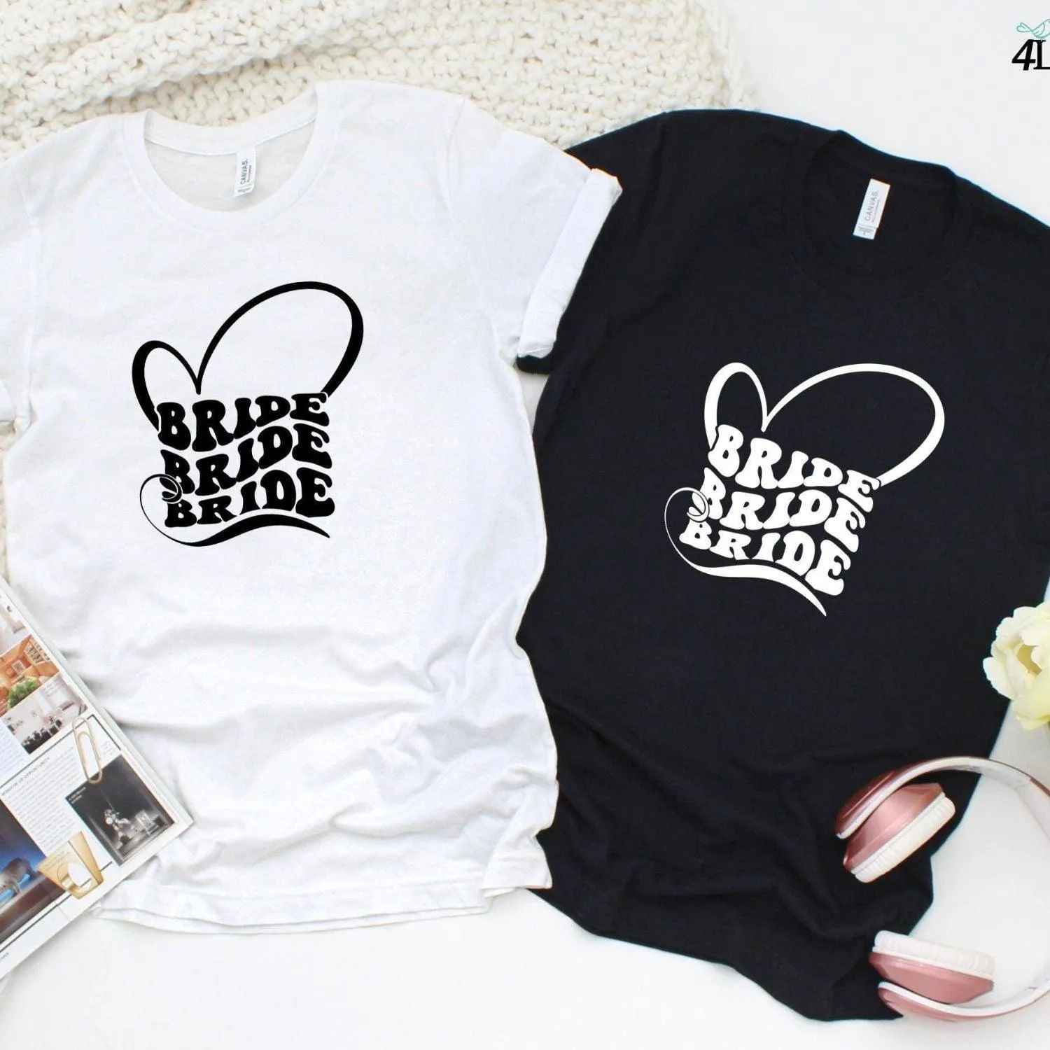 Matching Set: Bride & Bridesmaid Outfits, Wedding Gifts for Her, Tops & Tees