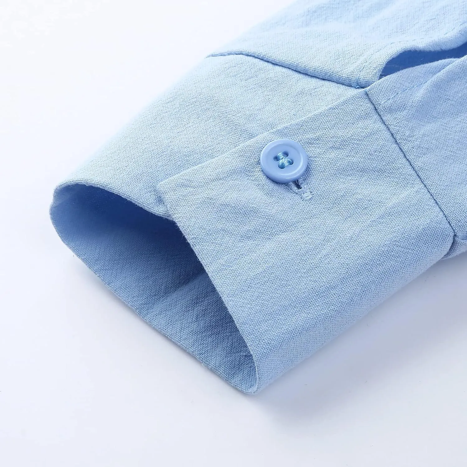 Men Cotton Linen Shirts 2024 Fall Fashion Big and Tall Shirt Casual Loose Button Tops Comfy Long Sleeve Blouse
