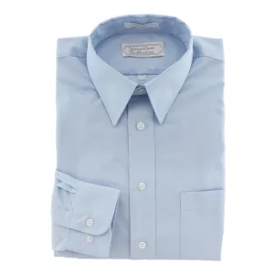 Men's Broadcloth Light Blue Dress Shirt