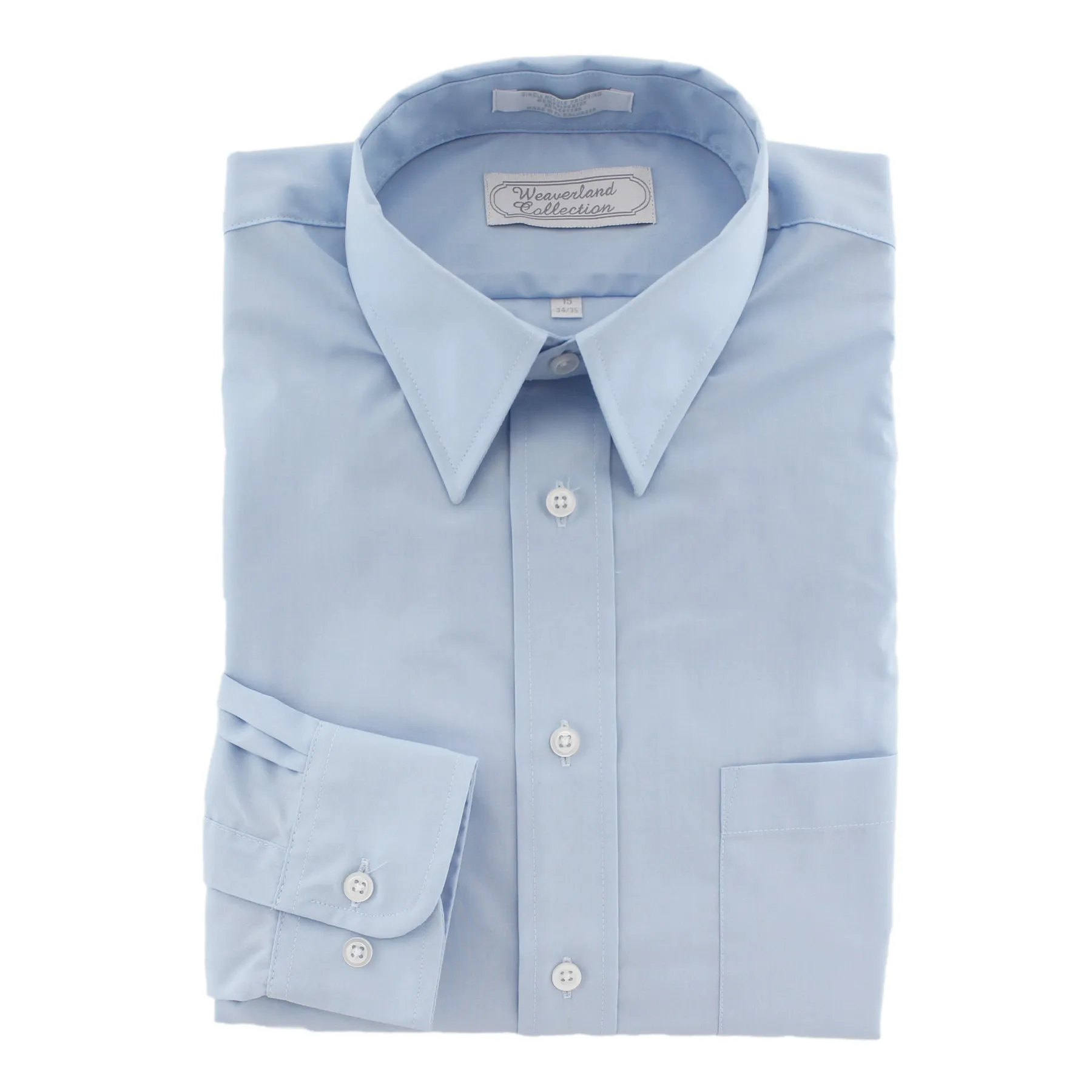 Men's Broadcloth Light Blue Dress Shirt