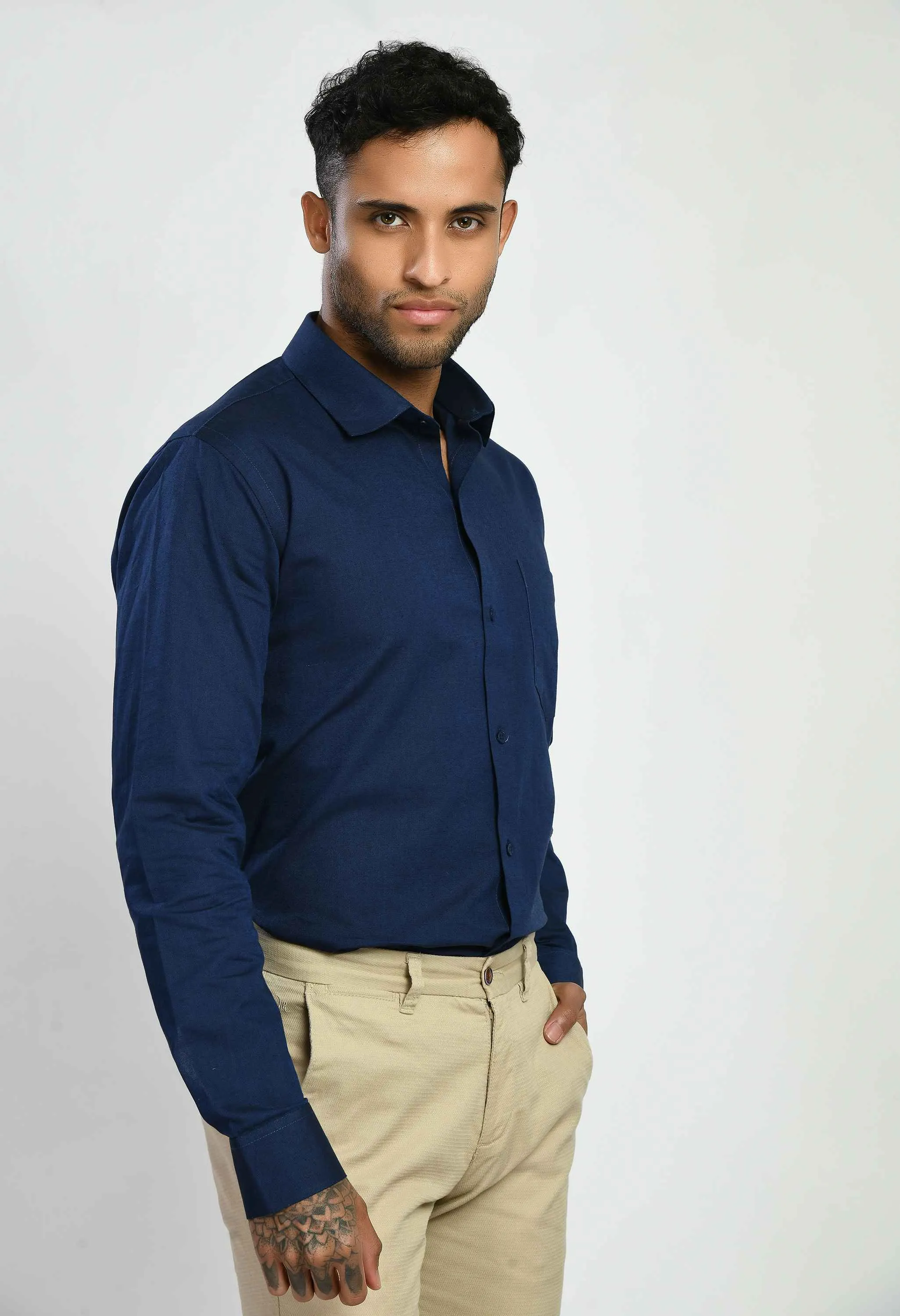 Men's Full Sleeves Regular Fit Formal Shirt
