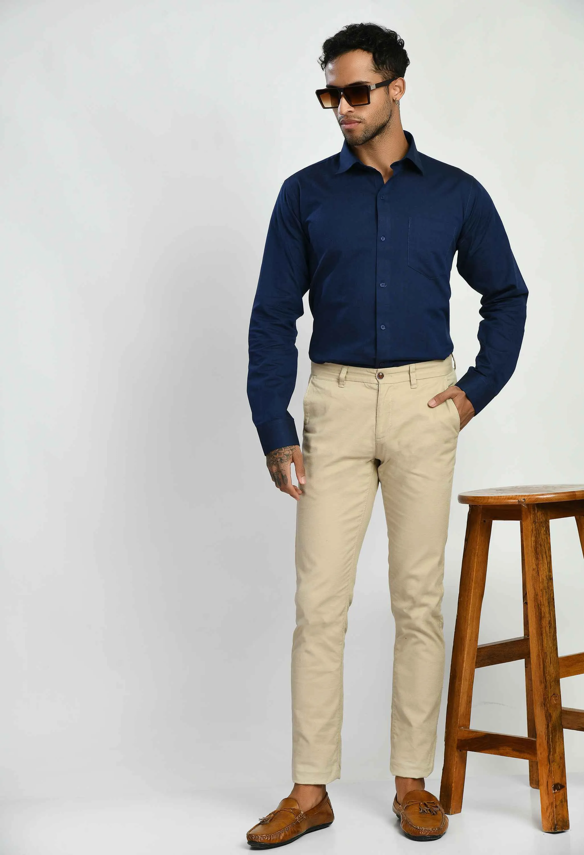 Men's Full Sleeves Regular Fit Formal Shirt
