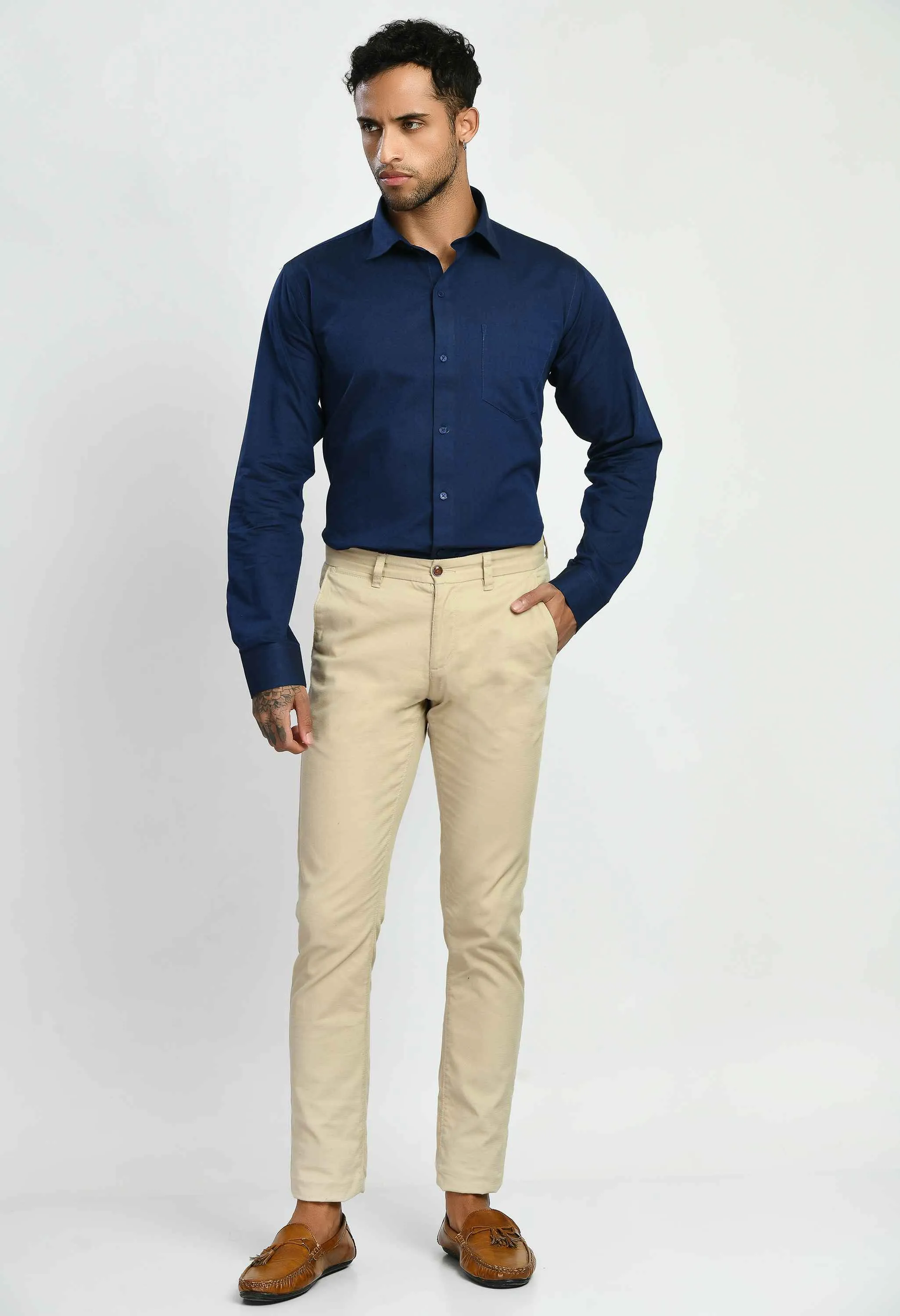 Men's Full Sleeves Regular Fit Formal Shirt