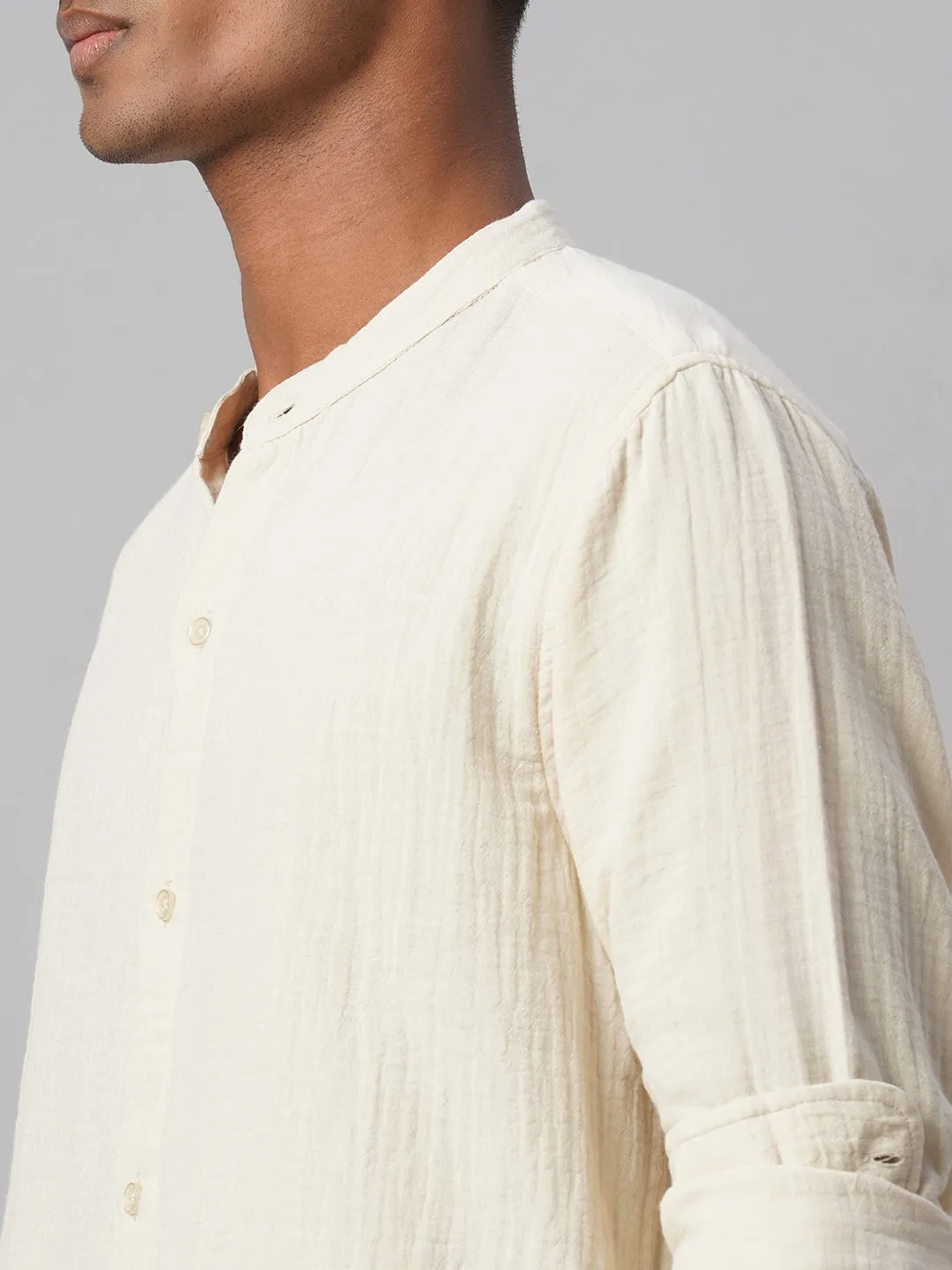 Men's Natural 100% Cotton Loose Fit Shirt