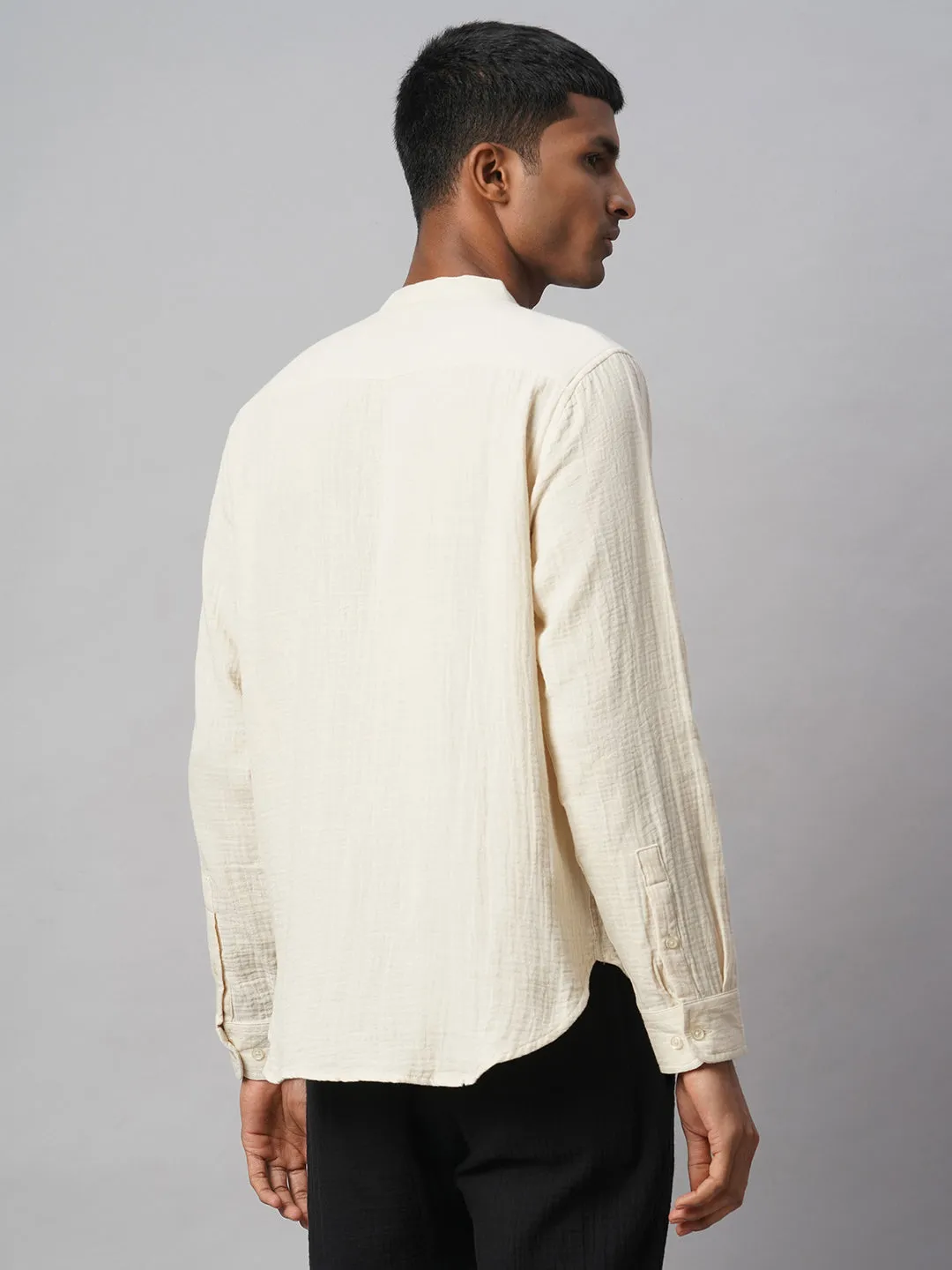 Men's Natural 100% Cotton Loose Fit Shirt