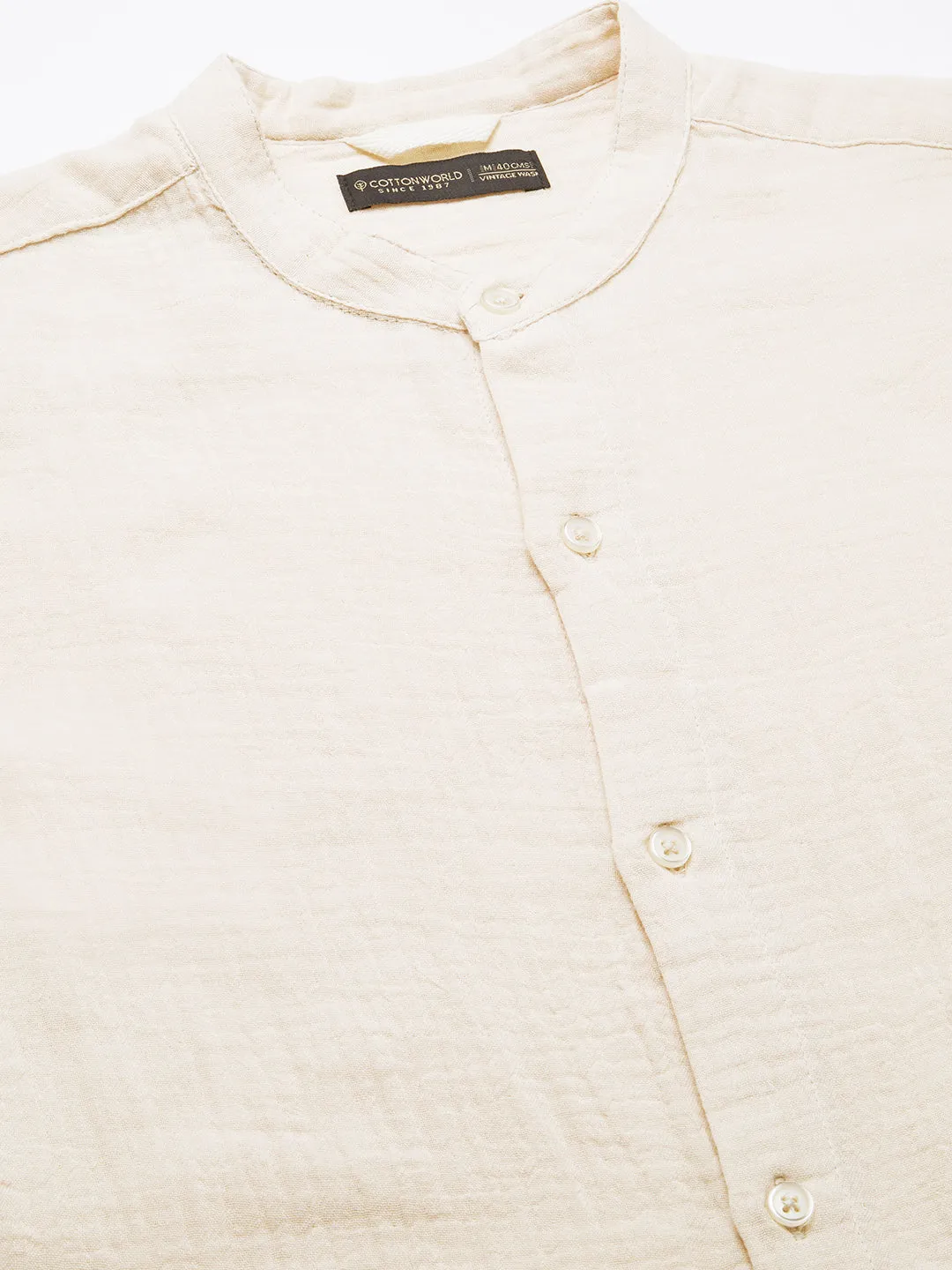 Men's Natural 100% Cotton Loose Fit Shirt