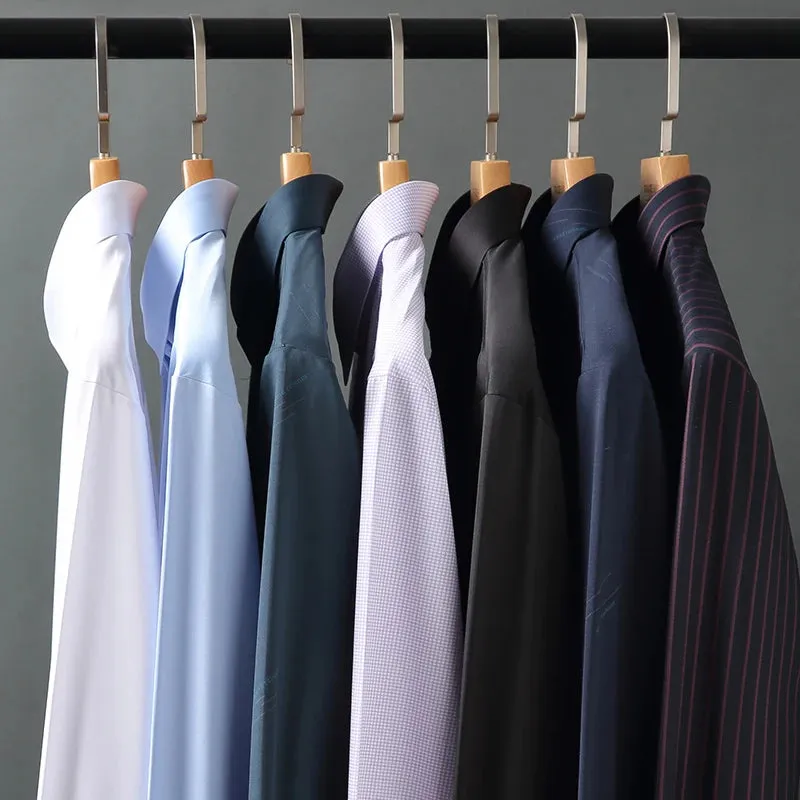 Men's Satin Lycra formal  Full Sleeve shirt Black