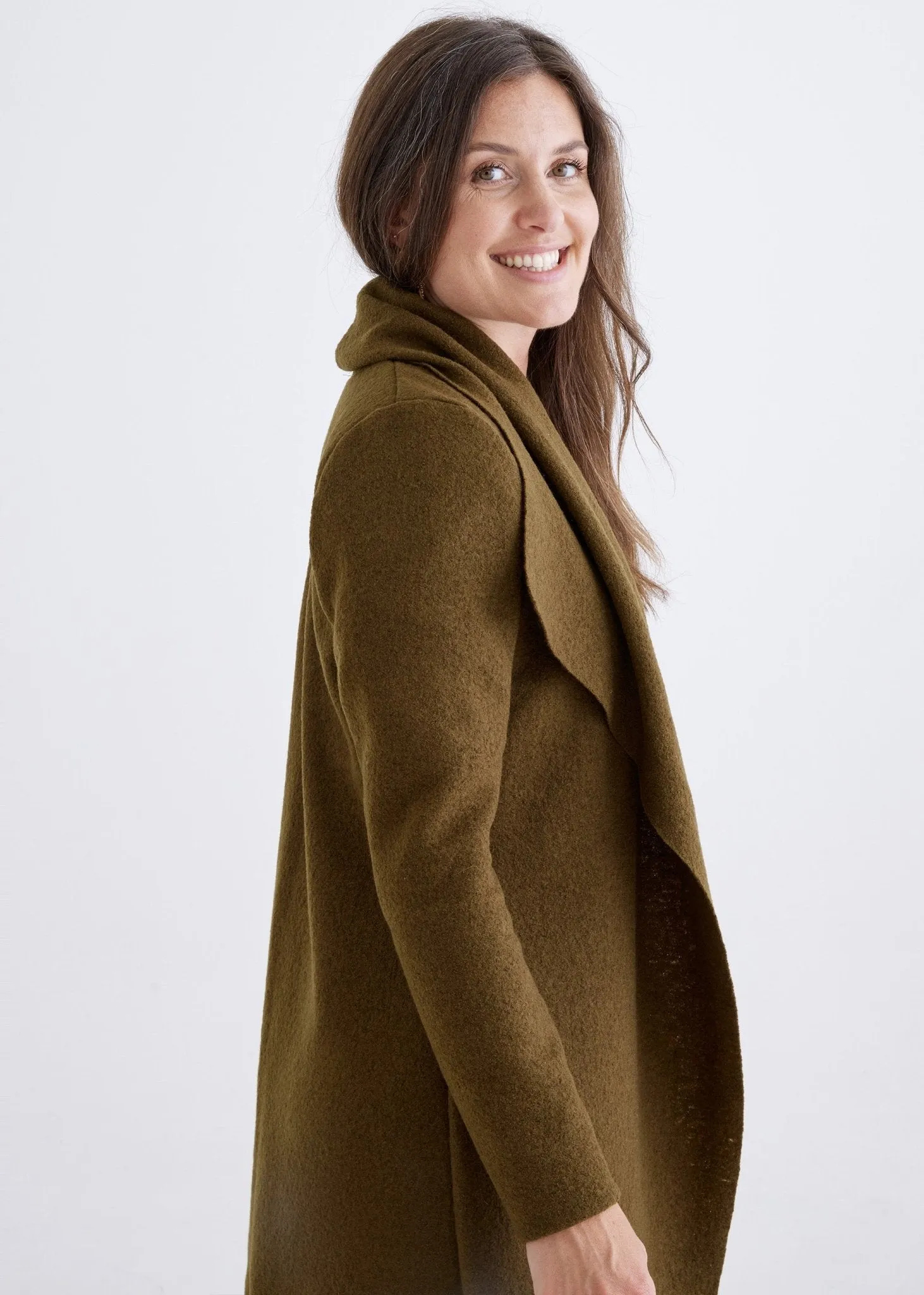 Merino Cardigan in Oregano
