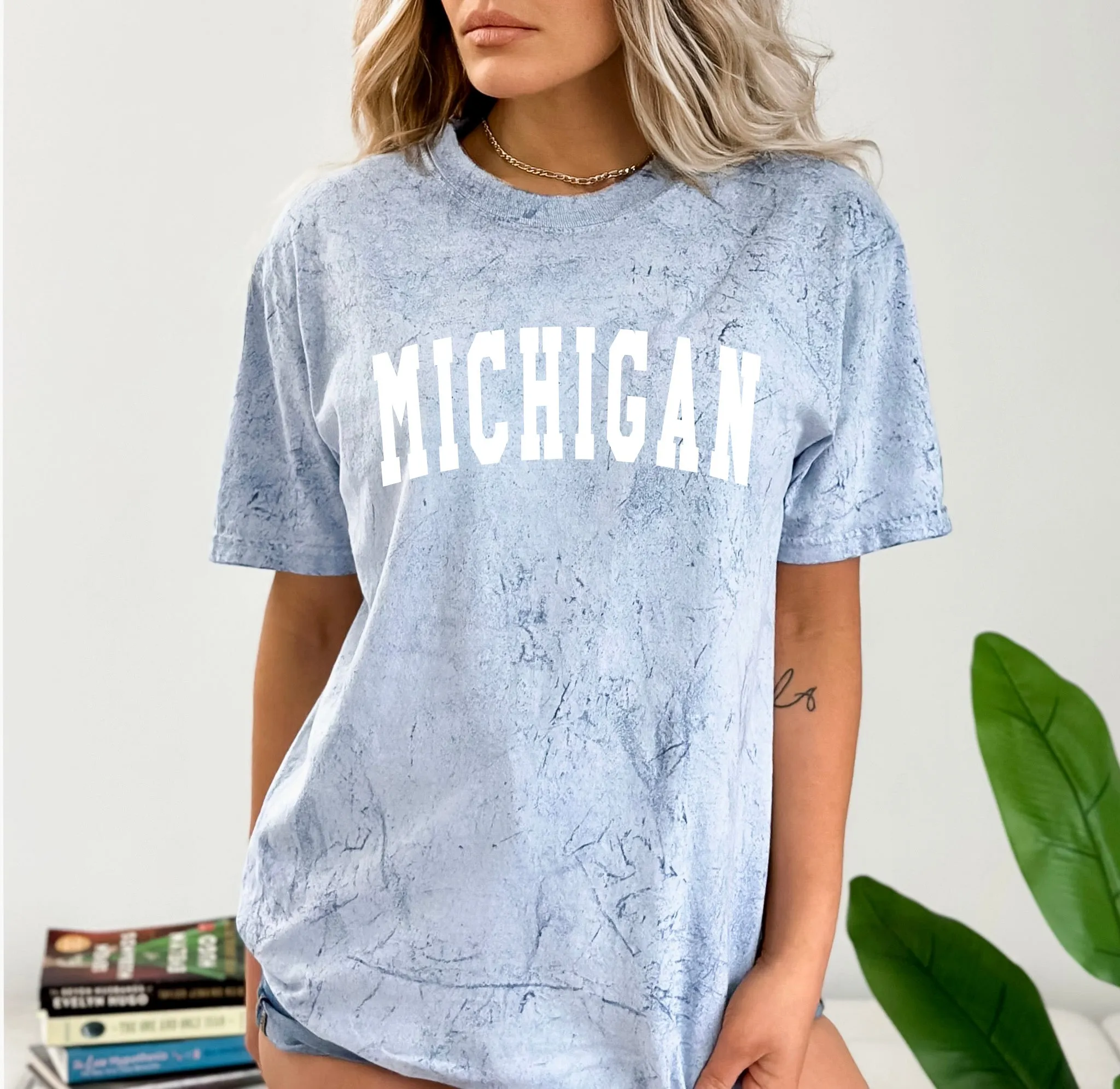 Michigan State City Comfort Colors T Shirt (Condensed Font)