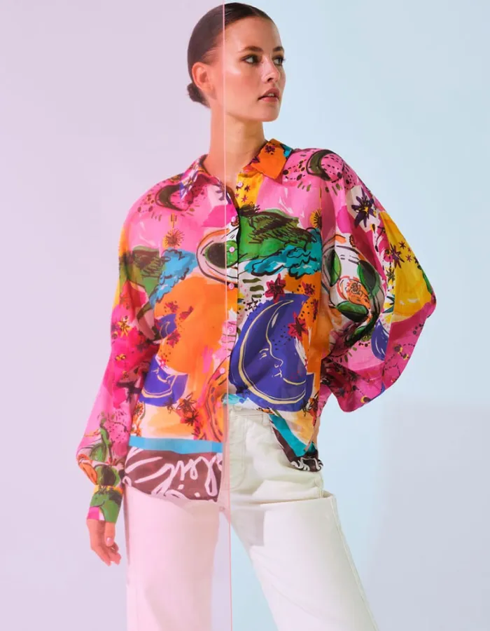 Milano Moon and Back Blouse