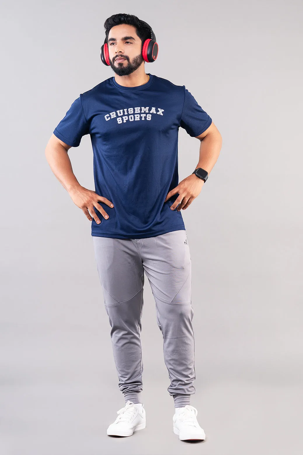 MINIMAL BUZZ VERSITY GRAPHIC T-SHIRTS - NAVY (D)