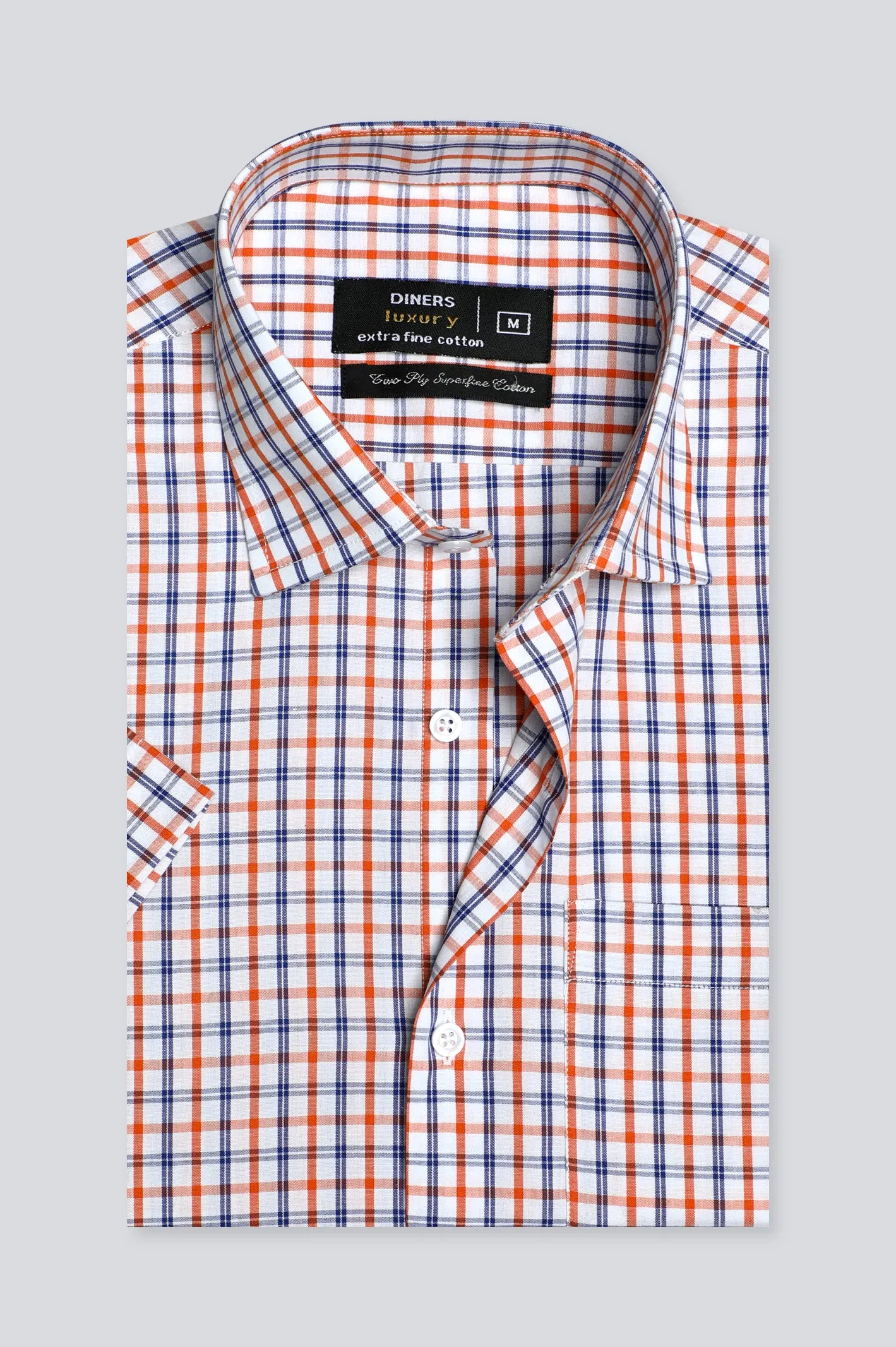 Multicolor Tattersall Check Formal Shirt (Half Sleeve)