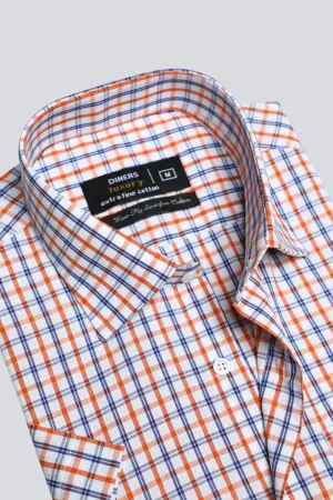 Multicolor Tattersall Check Formal Shirt (Half Sleeve)