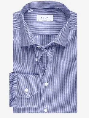 Navy Puppytooth Contemporary Shirt