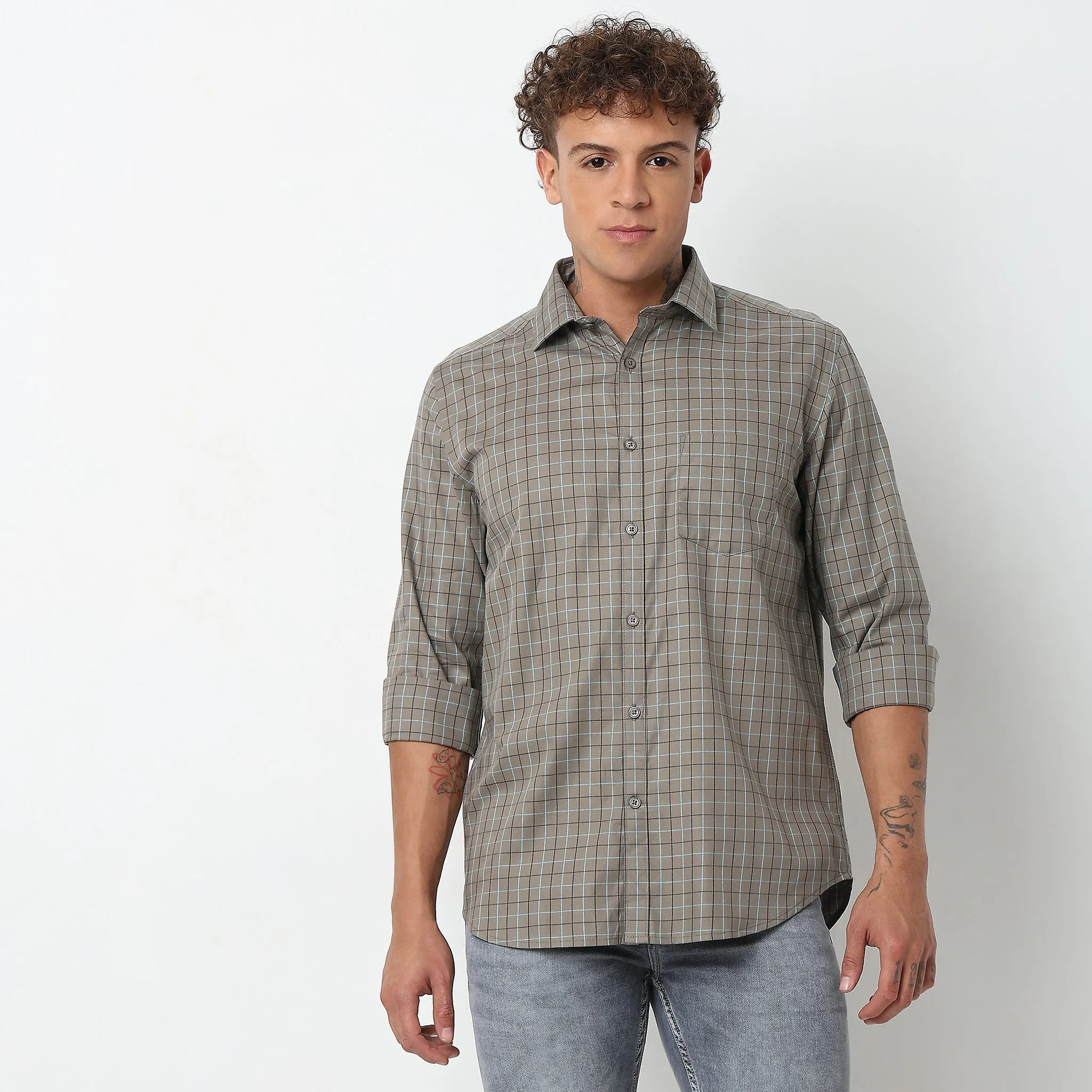 Nottingham Shirt™ - Premium Fine Cotton - Yarn Dyed Soft Finish - Regular Fit Checkered Shirt
