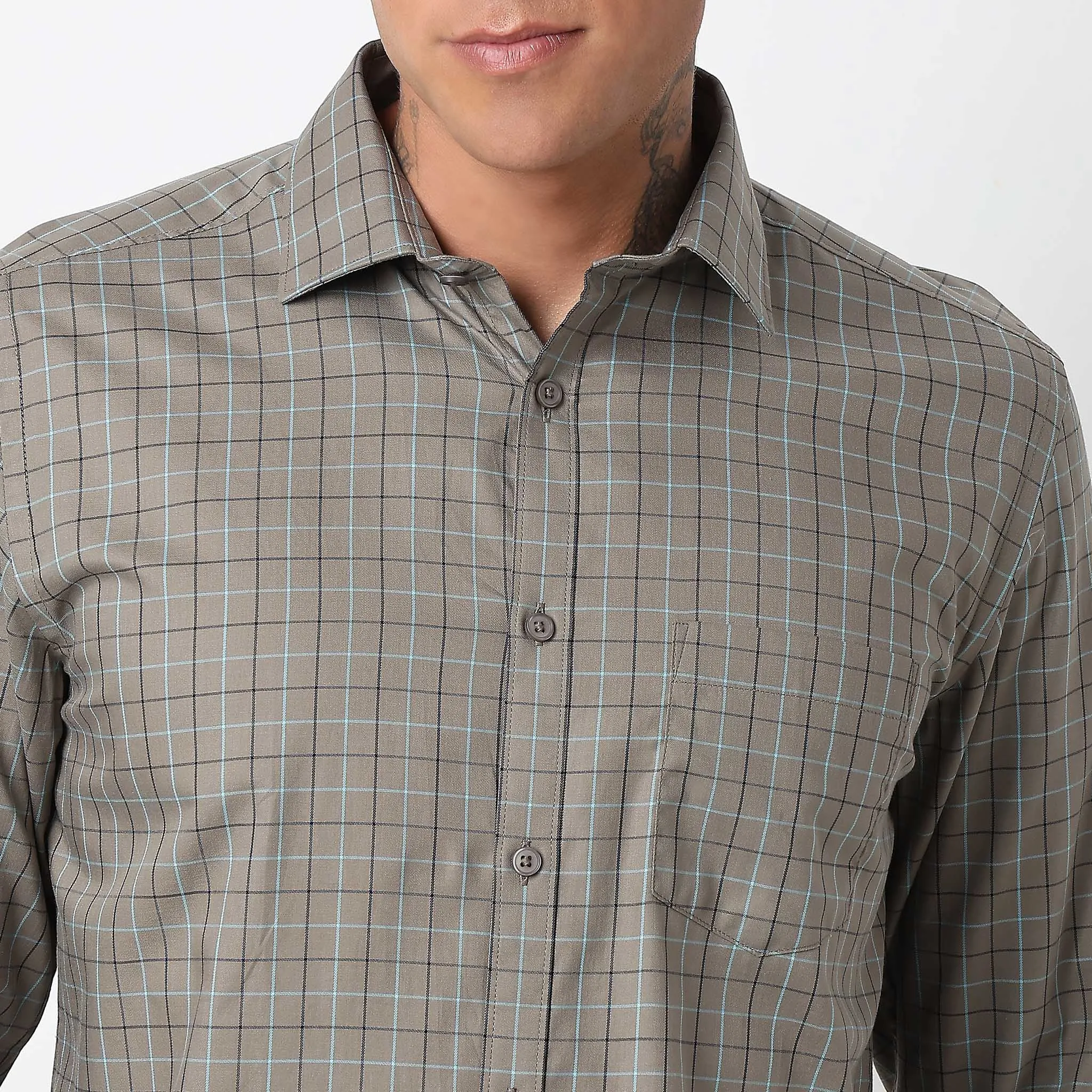 Nottingham Shirt™ - Premium Fine Cotton - Yarn Dyed Soft Finish - Regular Fit Checkered Shirt