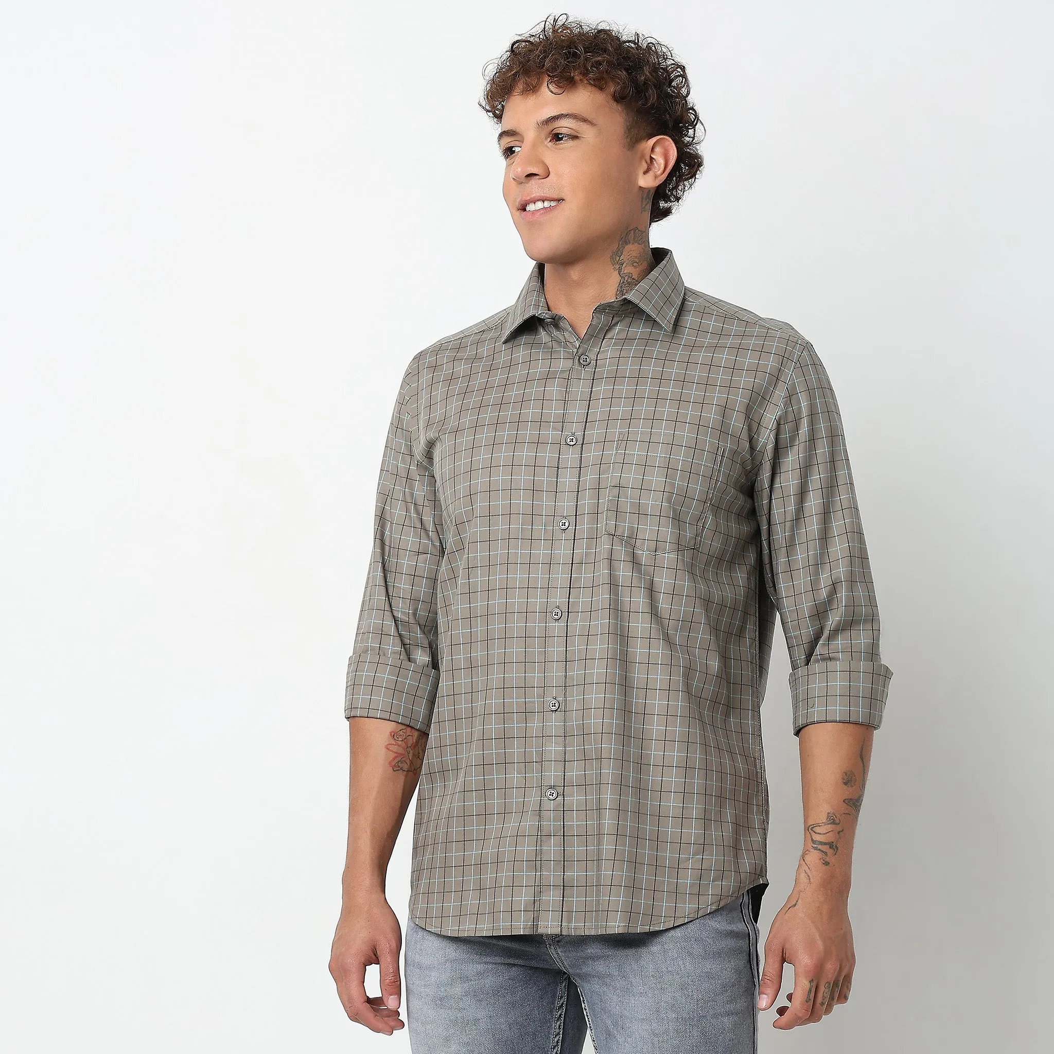 Nottingham Shirt™ - Premium Fine Cotton - Yarn Dyed Soft Finish - Regular Fit Checkered Shirt