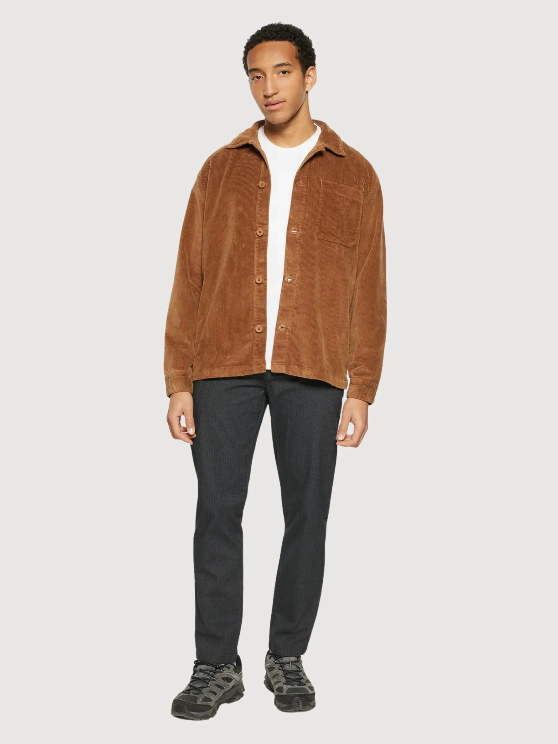 Overshirt Brown 8-Wales Corduroy Man | Knowledge Cotton Apparel