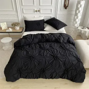Pinch Pleat Bloom Duvet Cover Set