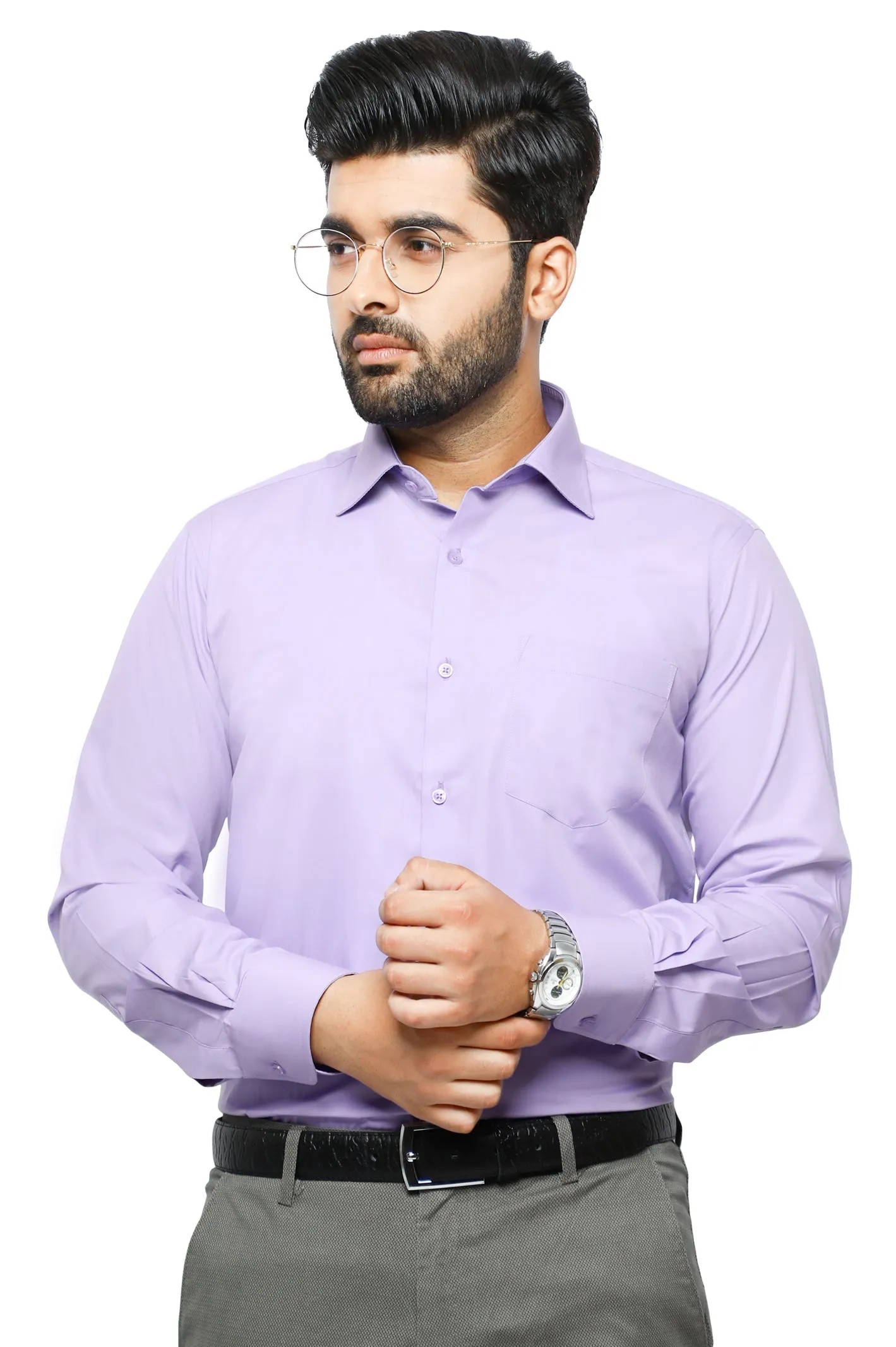 Purple Plain Formal Shirt
