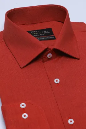 Red Plain Formal Shirt