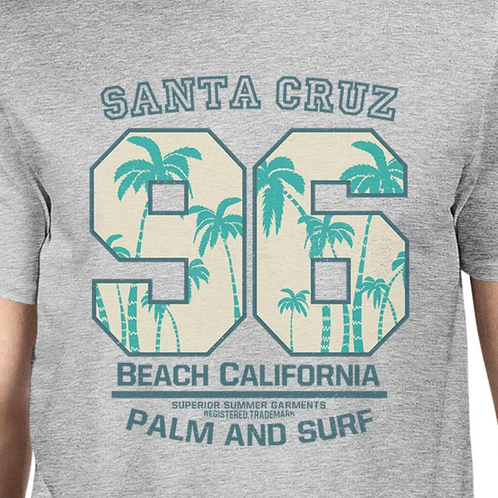 Santa Cruz Beach California Mens Grey Shirt