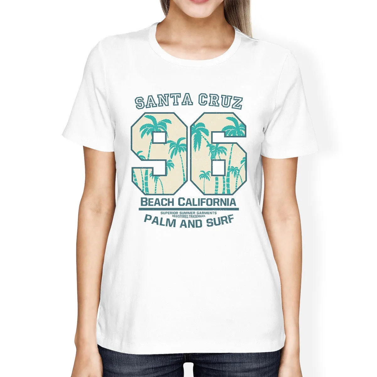 Santa Cruz Beach California Womens White Shirt