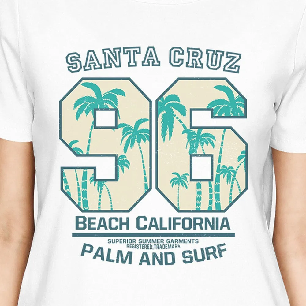 Santa Cruz Beach California Womens White Shirt