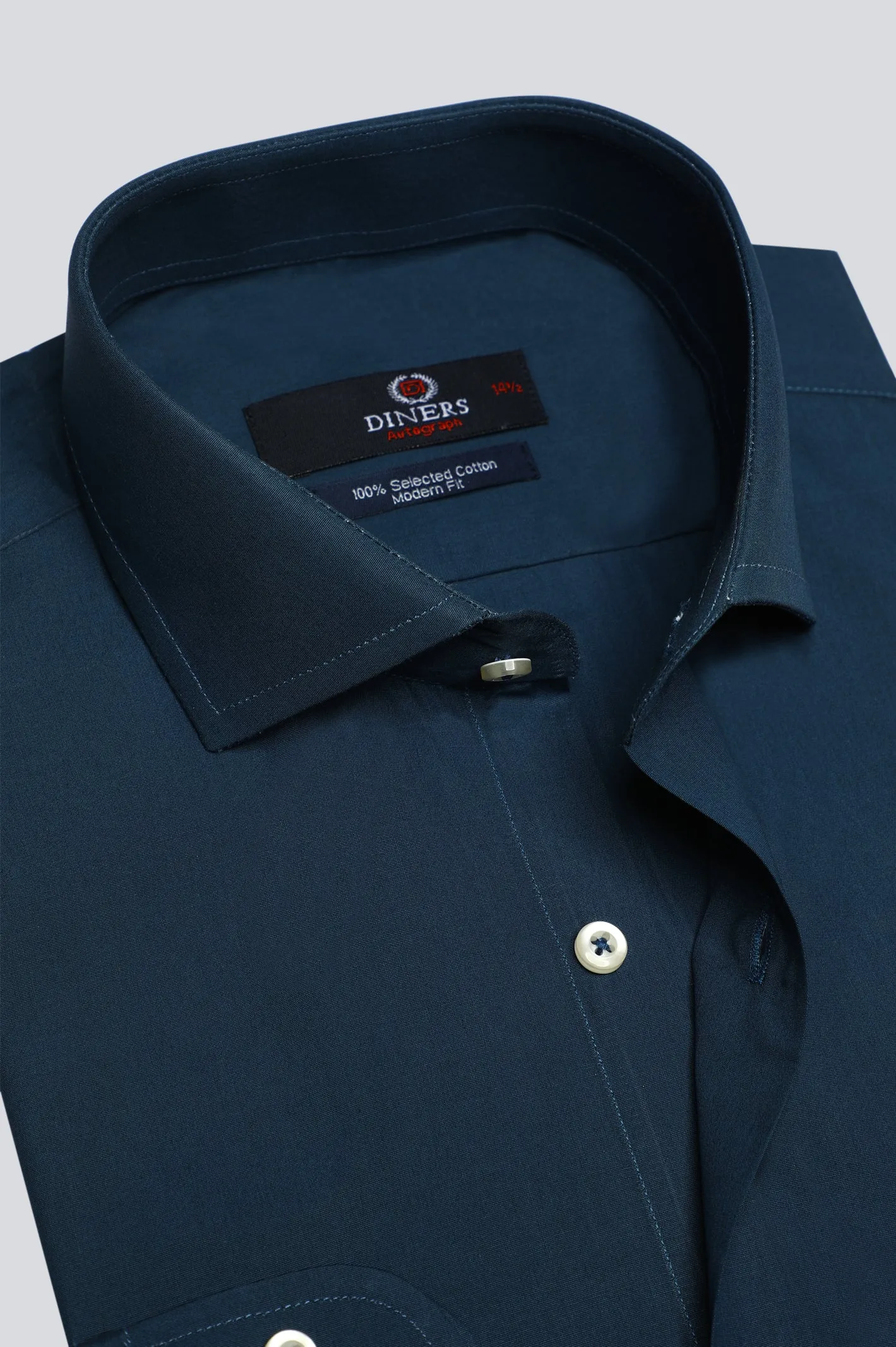 Sea Green Plain Formal Autograph Shirt