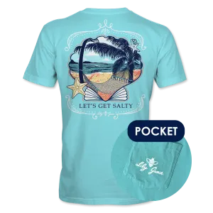 Seashell Scene Salty- Beach Scene T-Shirt