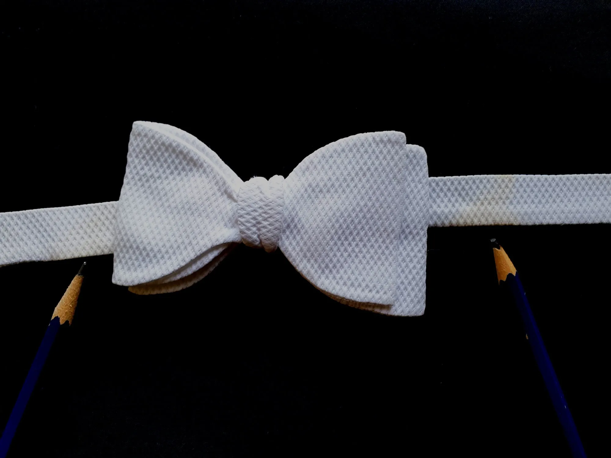 Selection of White Marcella Bow Ties - White Tie Formal