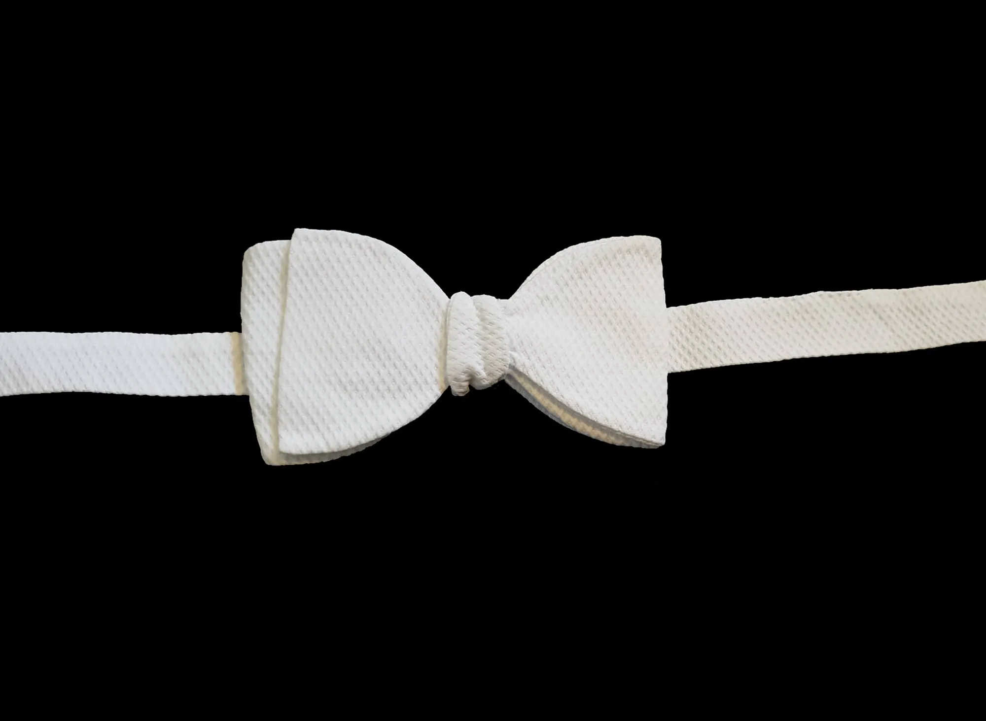Selection of White Marcella Bow Ties - White Tie Formal