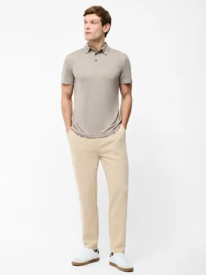 Short Sleeve Interlock Knit Button Polo Shirt