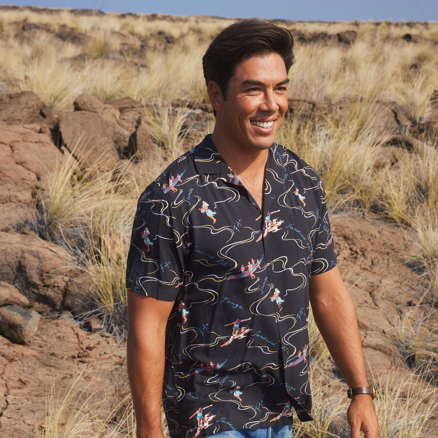 SOUTH SEAS CAMP SHIRT - INFINITY BLUE