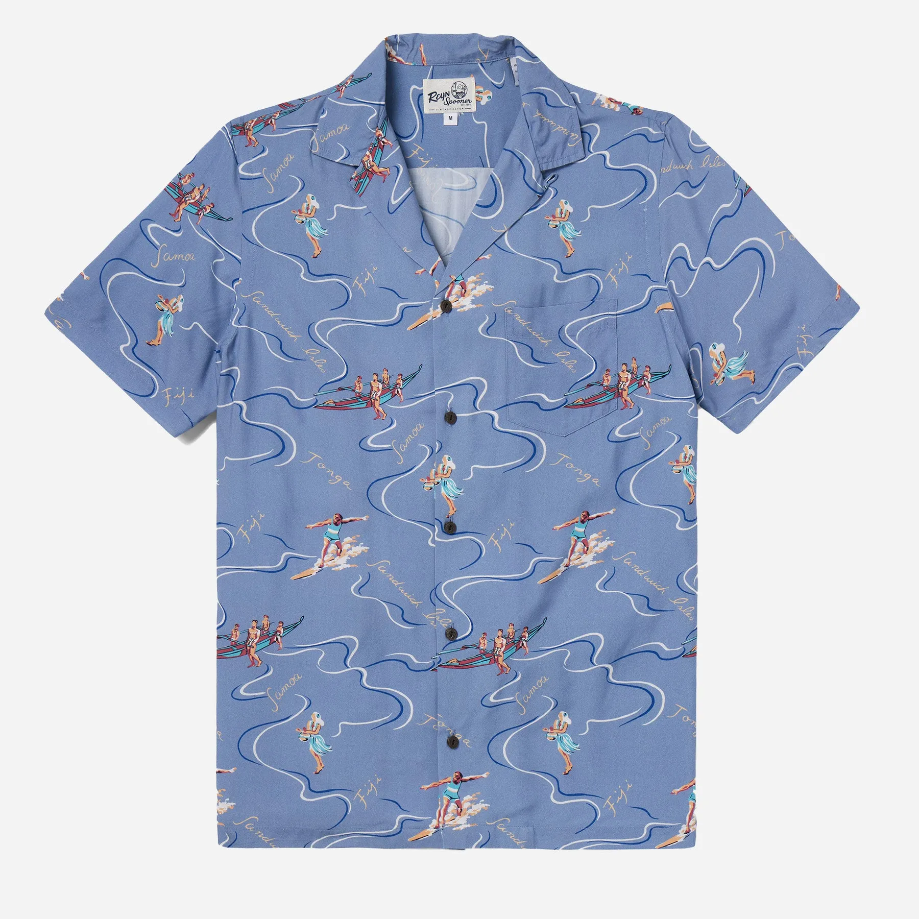 SOUTH SEAS CAMP SHIRT - INFINITY BLUE