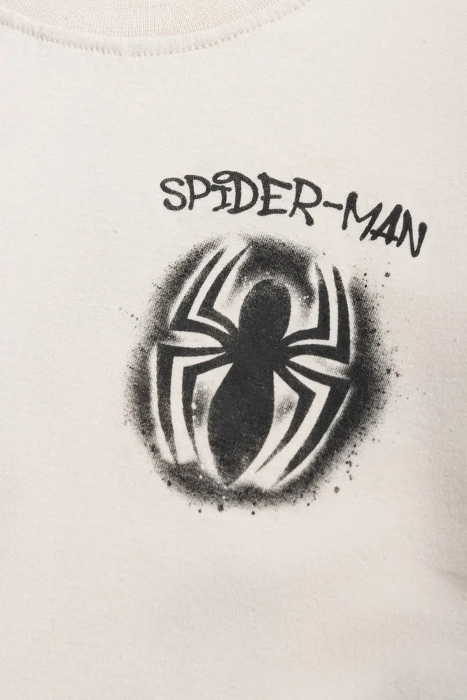 Spider-Man Short Sleeve T-Shirt Cream