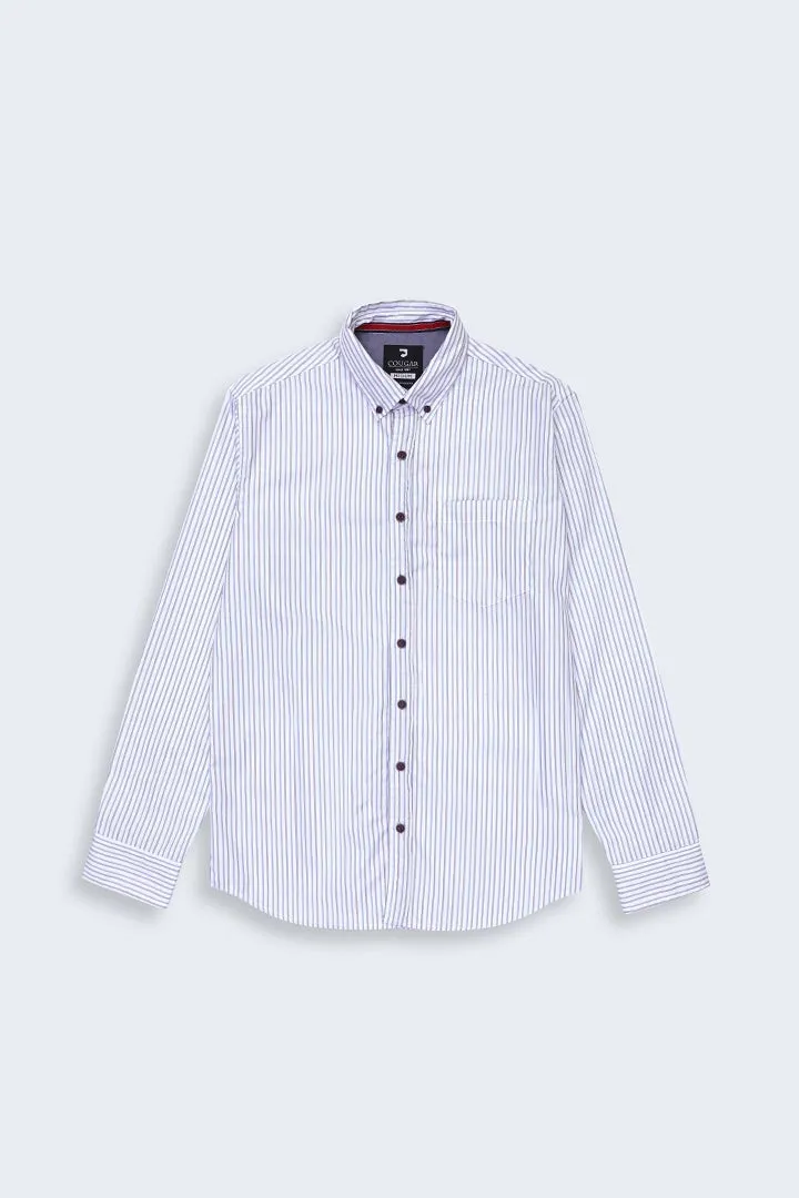 Striped Button Down Casual Shirt