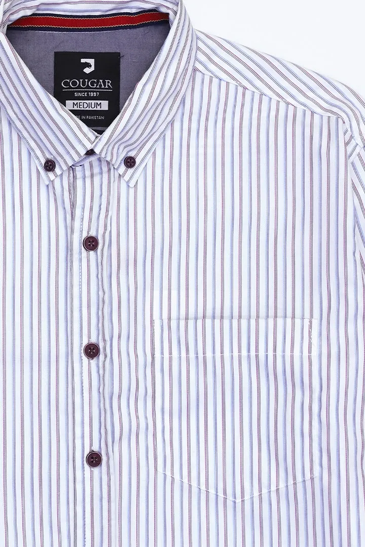 Striped Button Down Casual Shirt