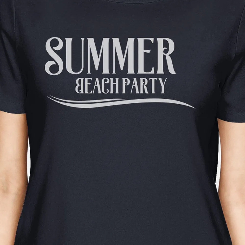 Summer Beach Party Womens Navy Shirt