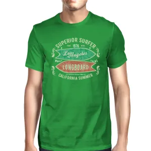 Superior Surfer Los Angeles Longboard Mens Green Shirt