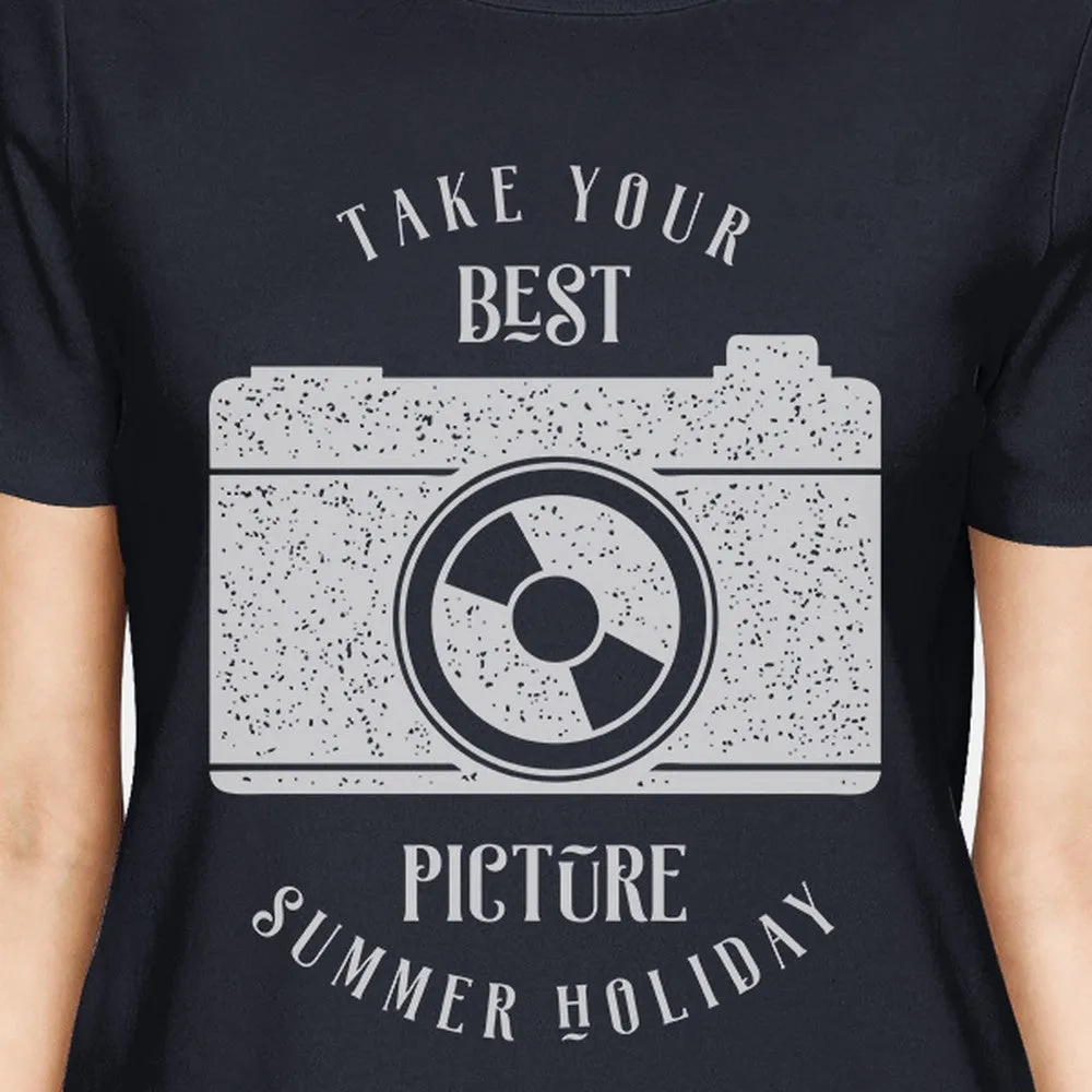 Take Your Best Picture Summer Holiday Womens Navy Shirt