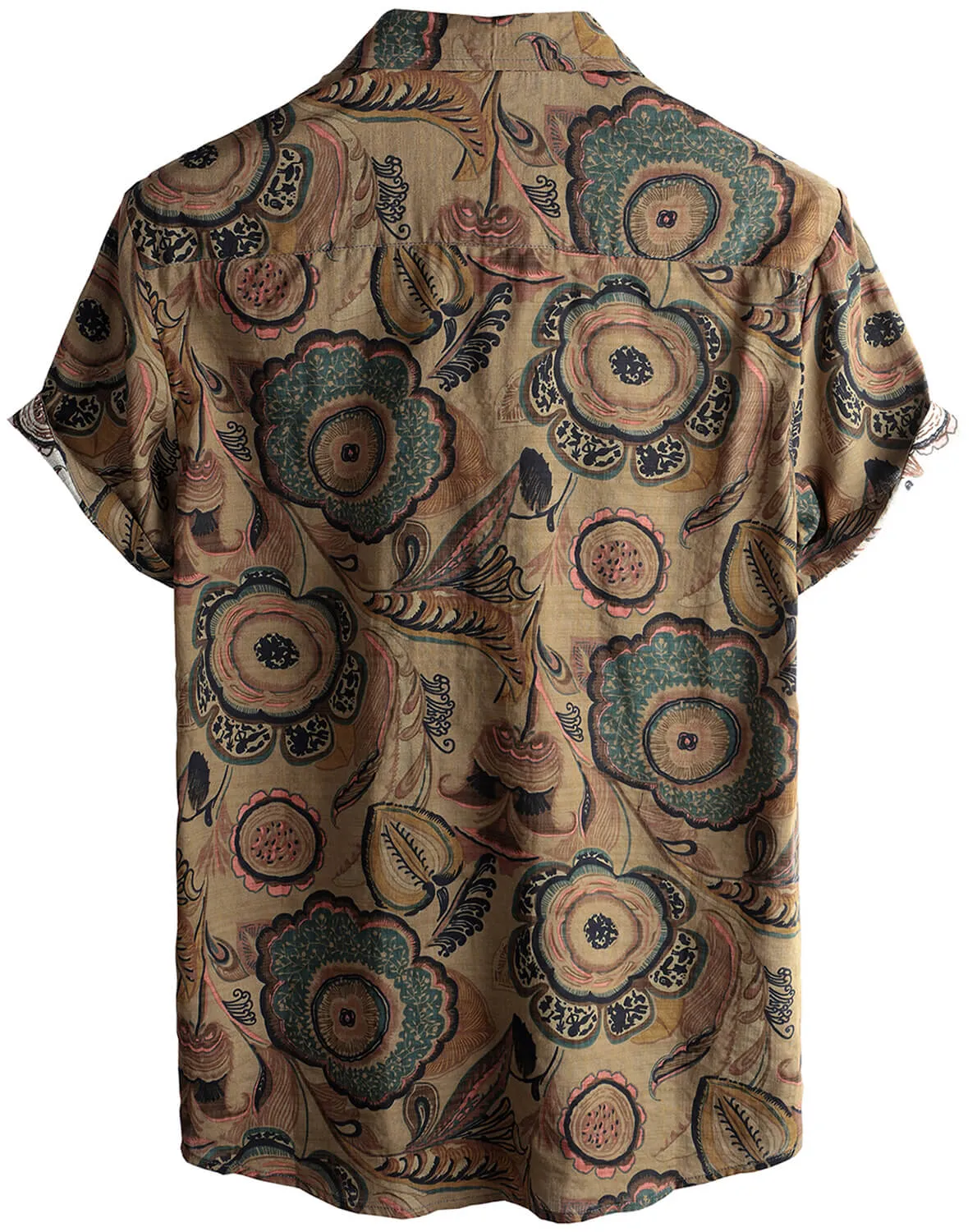 VATPAVE Mens Floral Hawaiian Shirts Short Sleeve Button Down Beach Shirts