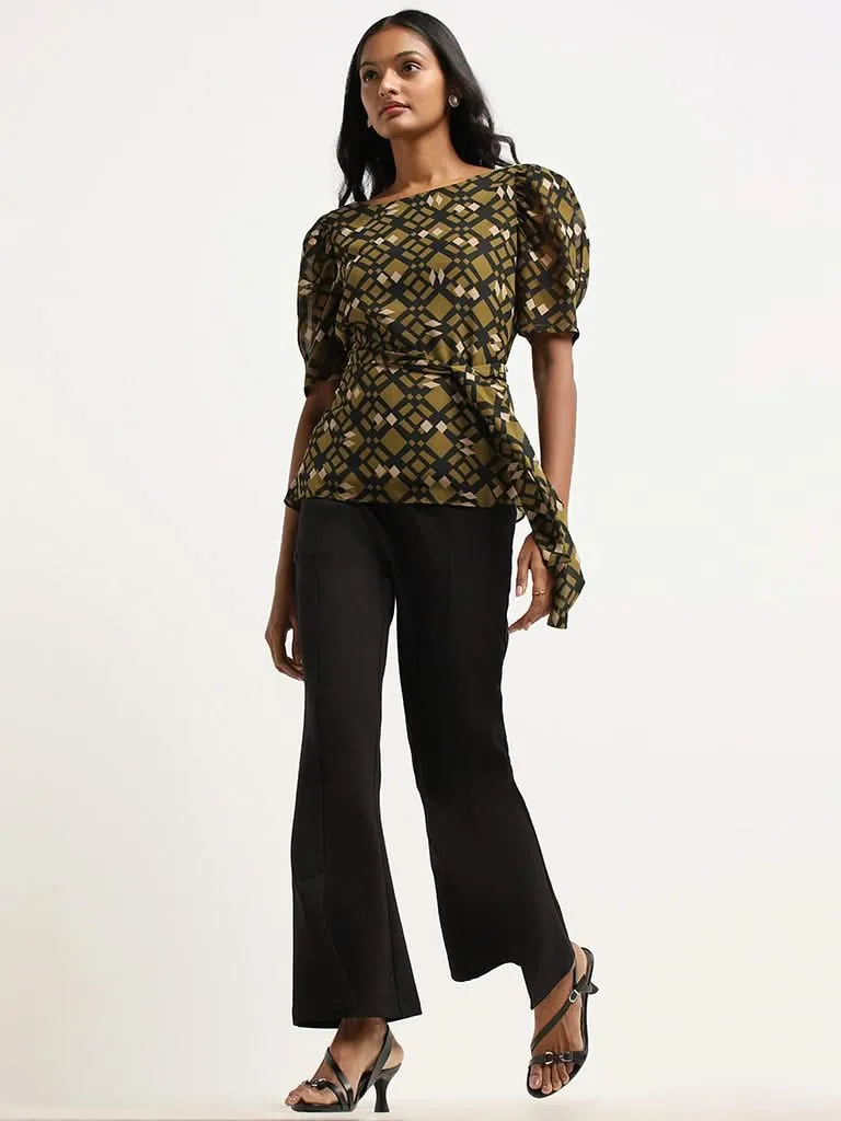 Wardrobe Green Printed Top