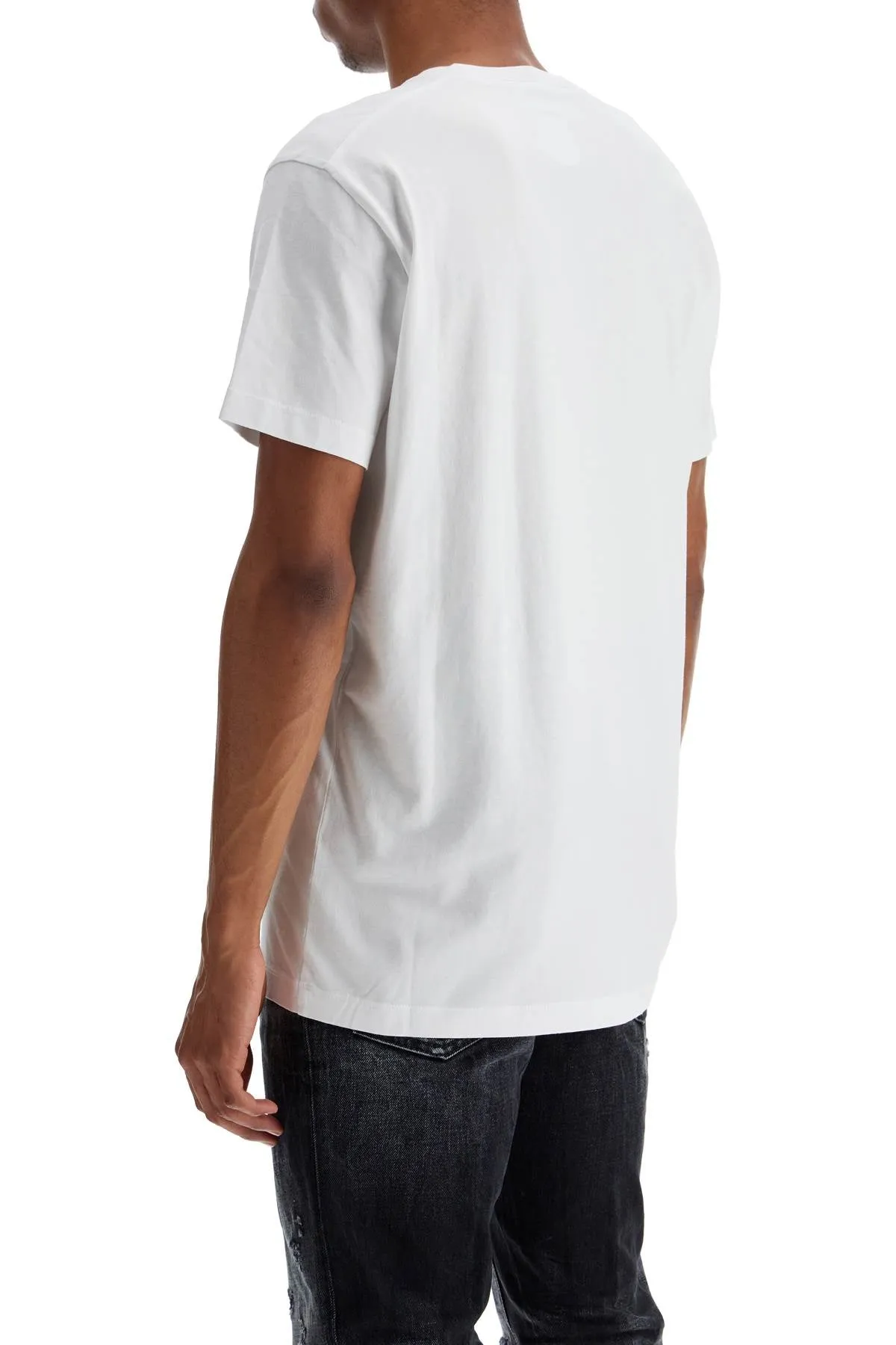 White Cotton T-shirt With Phys Ed 64 Logo