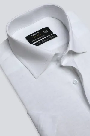 White Plain Formal Shirt (Half Sleeves)