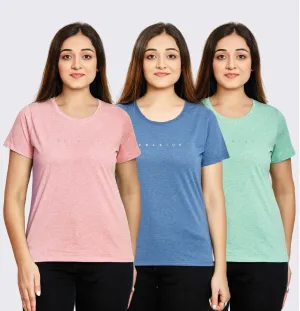 Women pack of Three Round Neck T-Shirt
