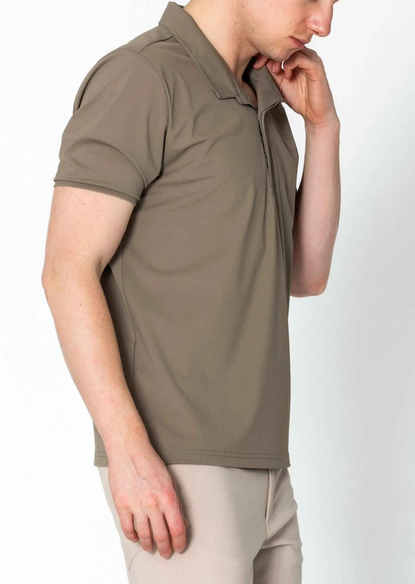 Wrinkle Free Tapered Travel Polo Shirts - Vizon
